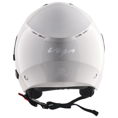 Vega Punch Solid white Half Face Helmet