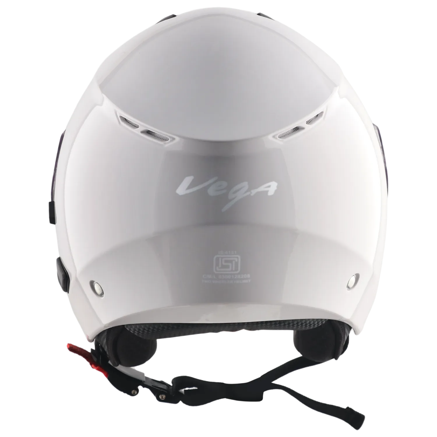 Vega Punch Solid white Half Face Helmet