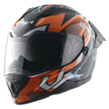 Vega Rapid Dx Flash Black Orange Full face Helmet