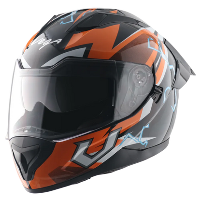 Vega Rapid Dx Flash Black Orange Full face Helmet