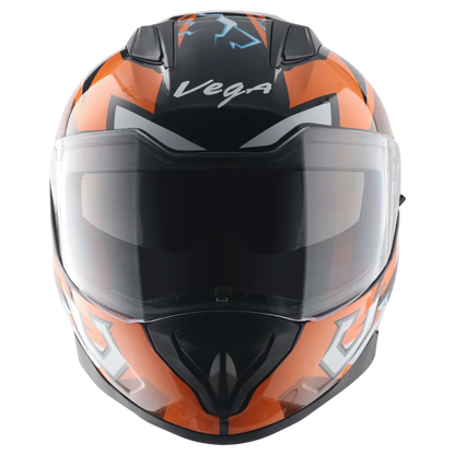 Vega Rapid Dx Flash Black Orange Full face Helmet