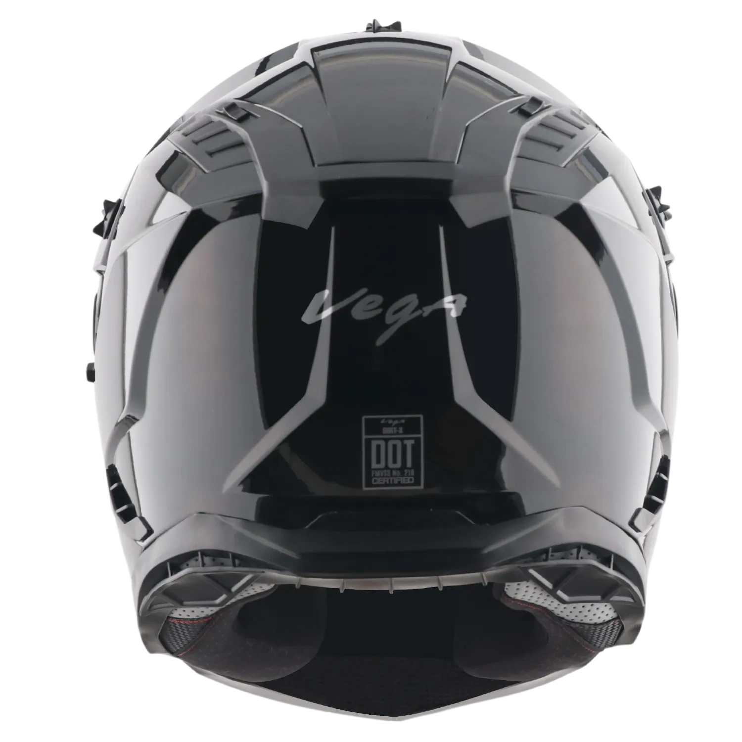 VEGA Slide Dx Solid Black Dull Full Face Helmet
