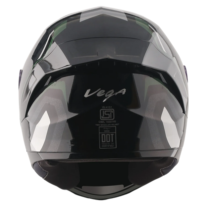 Vega Sonic Dx Shadow Black Gray Full Face Helmet