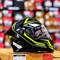 Vega Sonic Dx Shadow Black Neon Yellow Full Face Helmet