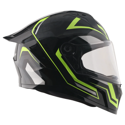 Vega Sonic Dx Shadow Black Neon Yellow Full Face Helmet
