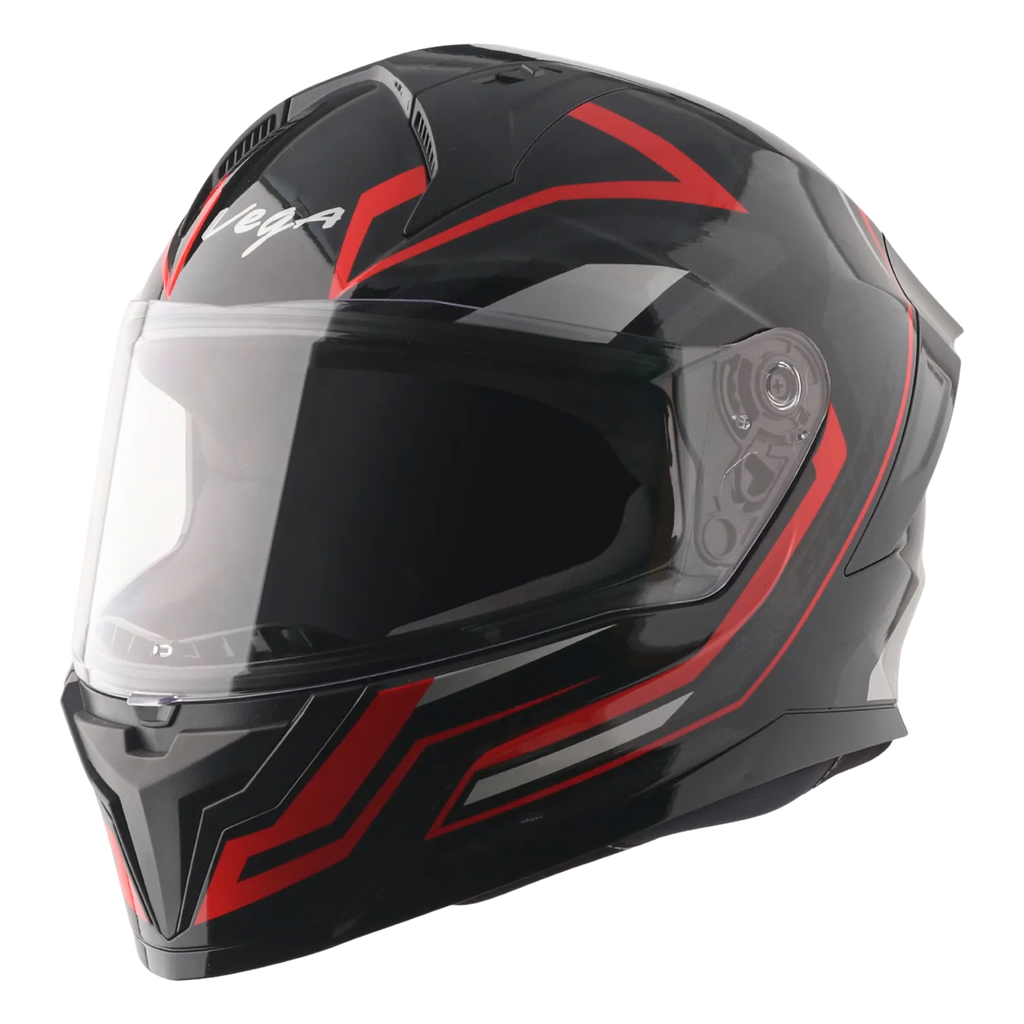 Vega Sonic Dx Shadow Black Red Full Face Helmet
