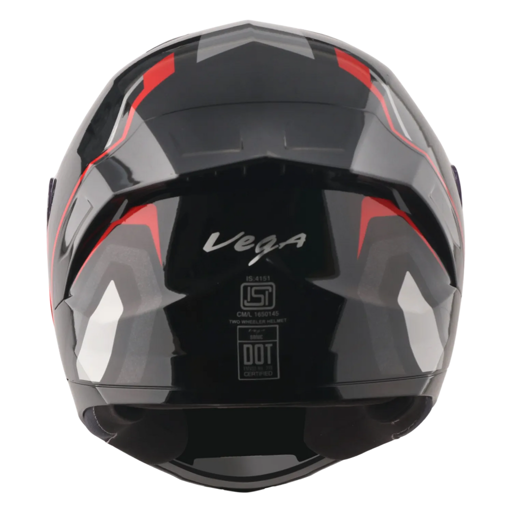 Vega Sonic Dx Shadow Black Red Full Face Helmet