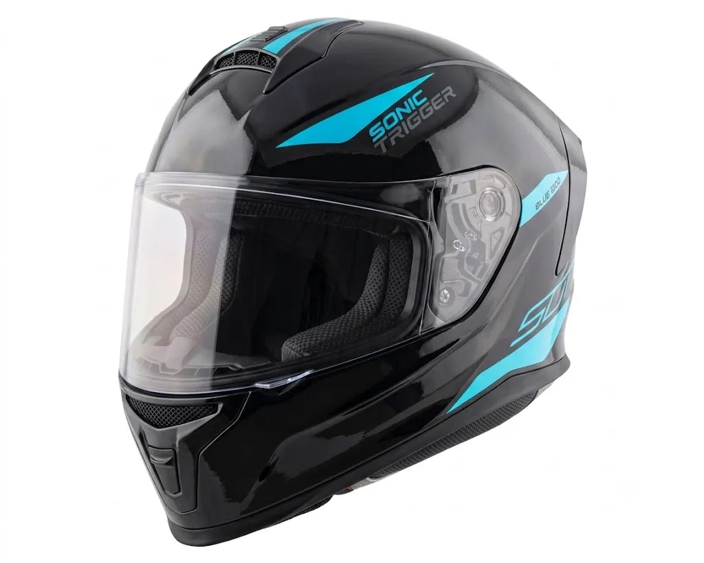 VEGA Sonic Dx Trigger Black Blue Full Face Helmet