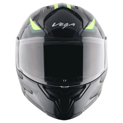 Vega Sonic Dx Trigger Dull Black Neon Yellow Full Face Helmet
