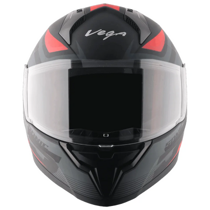 Vega Sonic Dx Trigger Dull Black Red Full Face Helmet