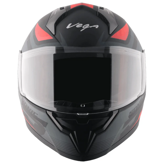 Vega Sonic Dx Trigger Dull Black Red Full Face Helmet