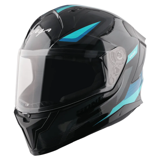 Vega Sonic Dx Trigger Dull Black Blue Full Face Helmet