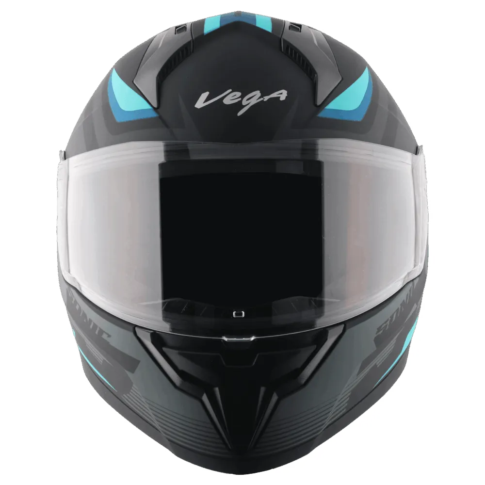 Vega Sonic Dx Trigger Dull Black Blue Full Face Helmet