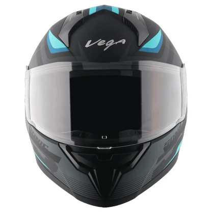 Vega Sonic Dx Trigger Dull Black Blue Full Face Helmet