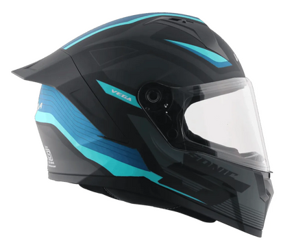 Vega Sonic Dx Trigger Dull Black Blue Full Face Helmet