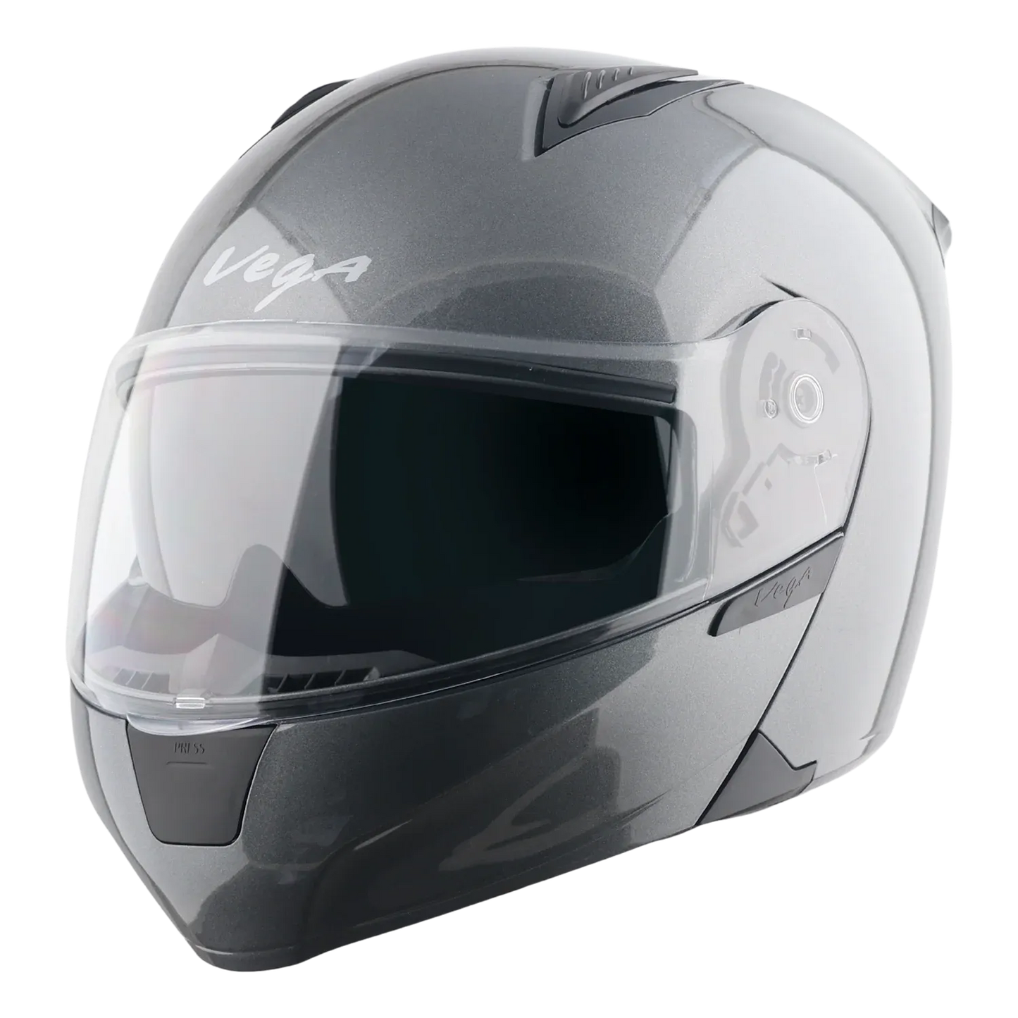 Vega Spike Athena Gray Flip Up Helmet
