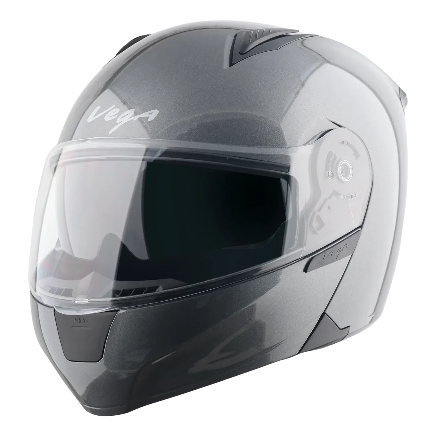 Vega Spike Athena Gray Flip Up Helmet