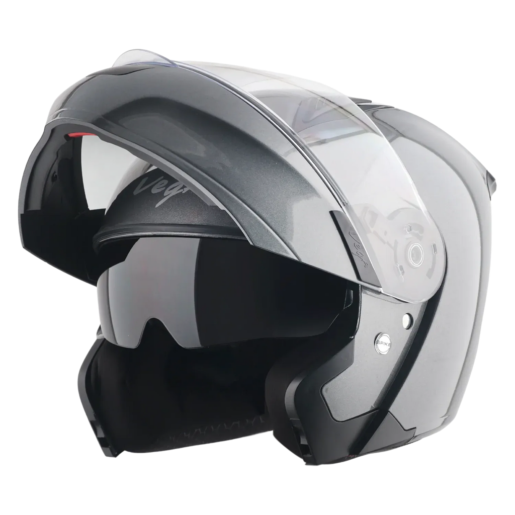 Vega Spike Athena Gray Flip Up Helmet