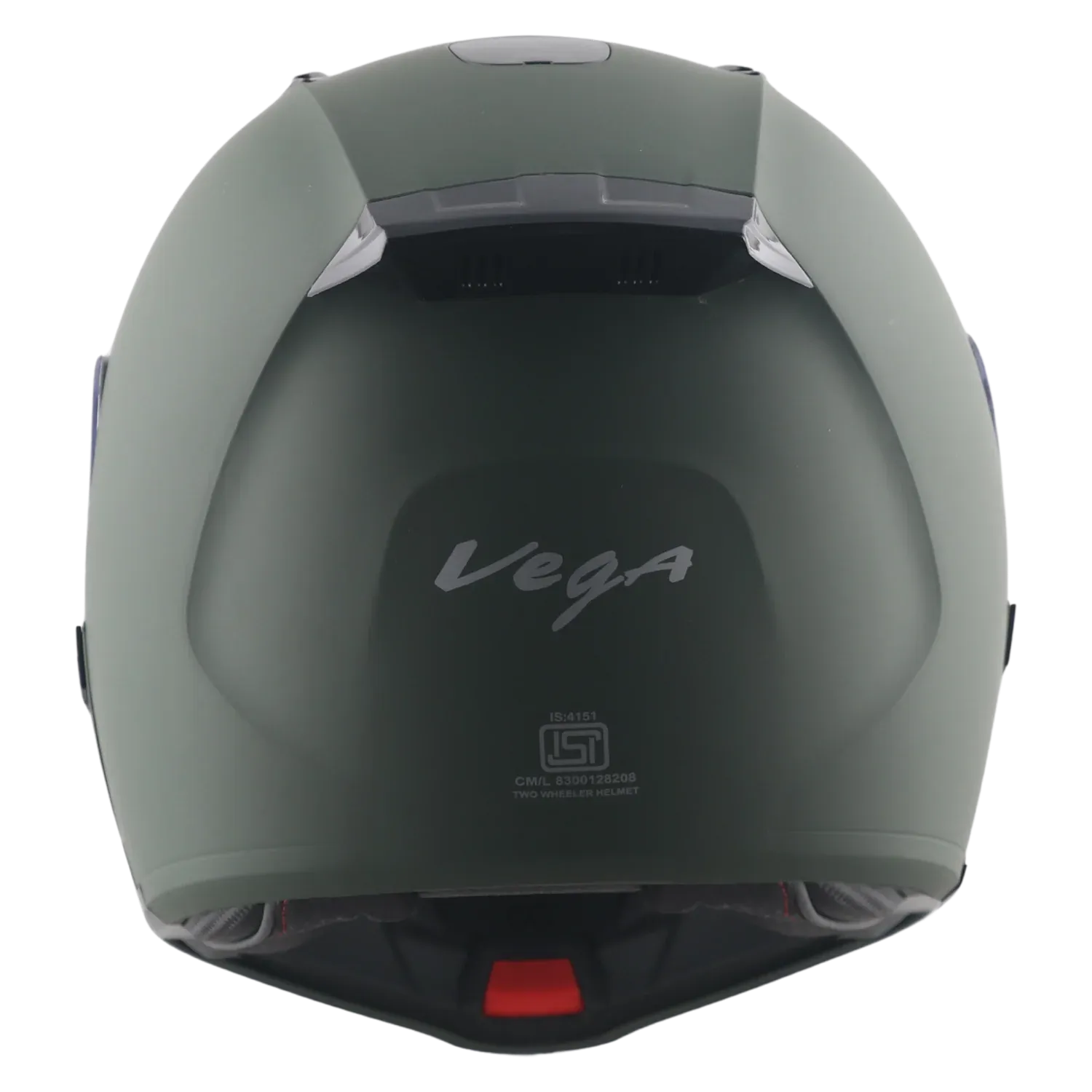 Vega Spike Dull Battle Green Flip Up Helmet