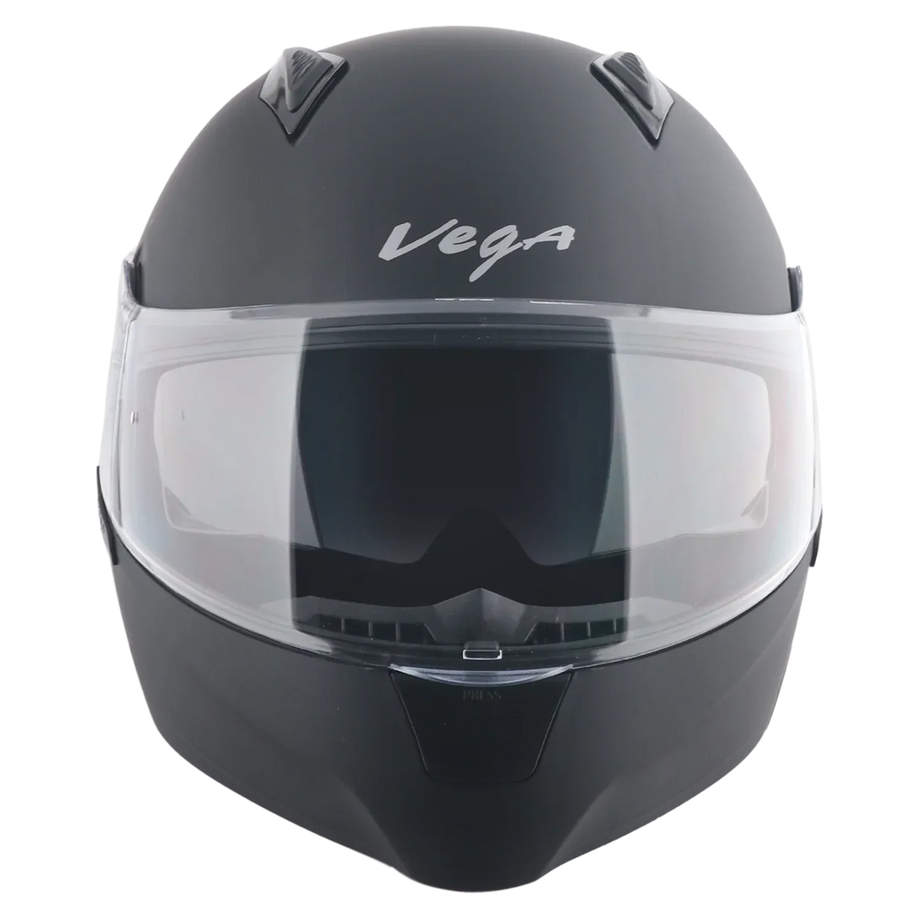 Vega Spike Dull Black Flip Up Helmet