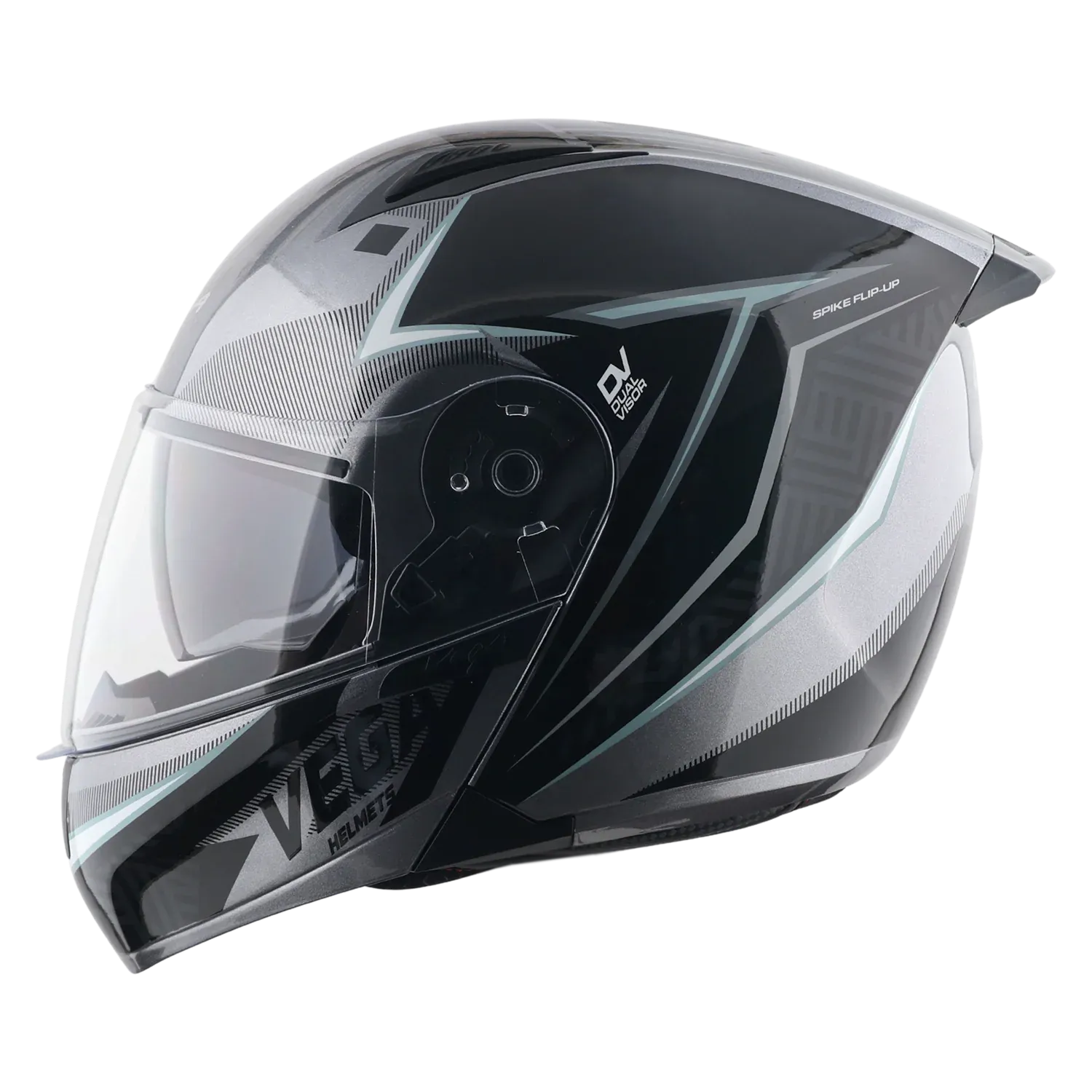 Vega Spike Timeless Gray Black Full Face Helmet