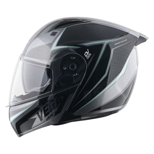 Vega Spike Timeless Gray Black Full Face Helmet