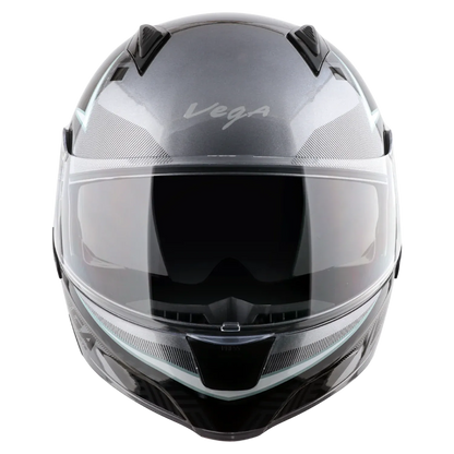 Vega Spike Timeless Gray Black Full Face Helmet