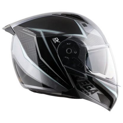 Vega Spike Timeless Gray Black Full Face Helmet