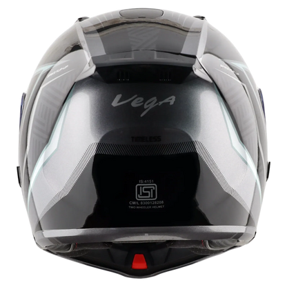 Vega Spike Timeless Gray Black Full Face Helmet