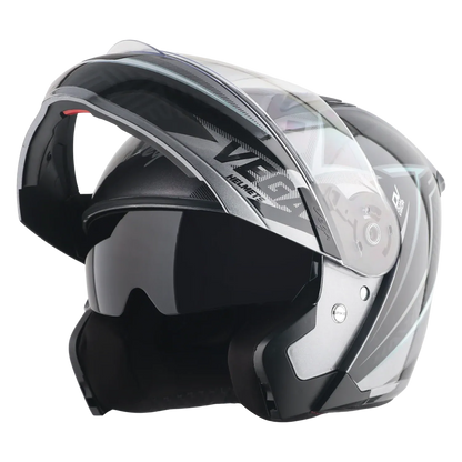 Vega Spike Timeless Gray Black Full Face Helmet