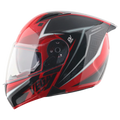 Vega Spike Timeless Red Black Flip Up Helmet