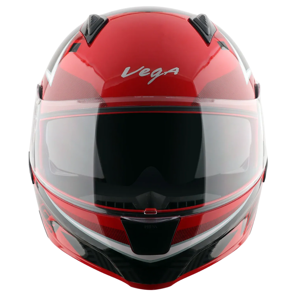Vega Spike Timeless Red Black Flip Up Helmet