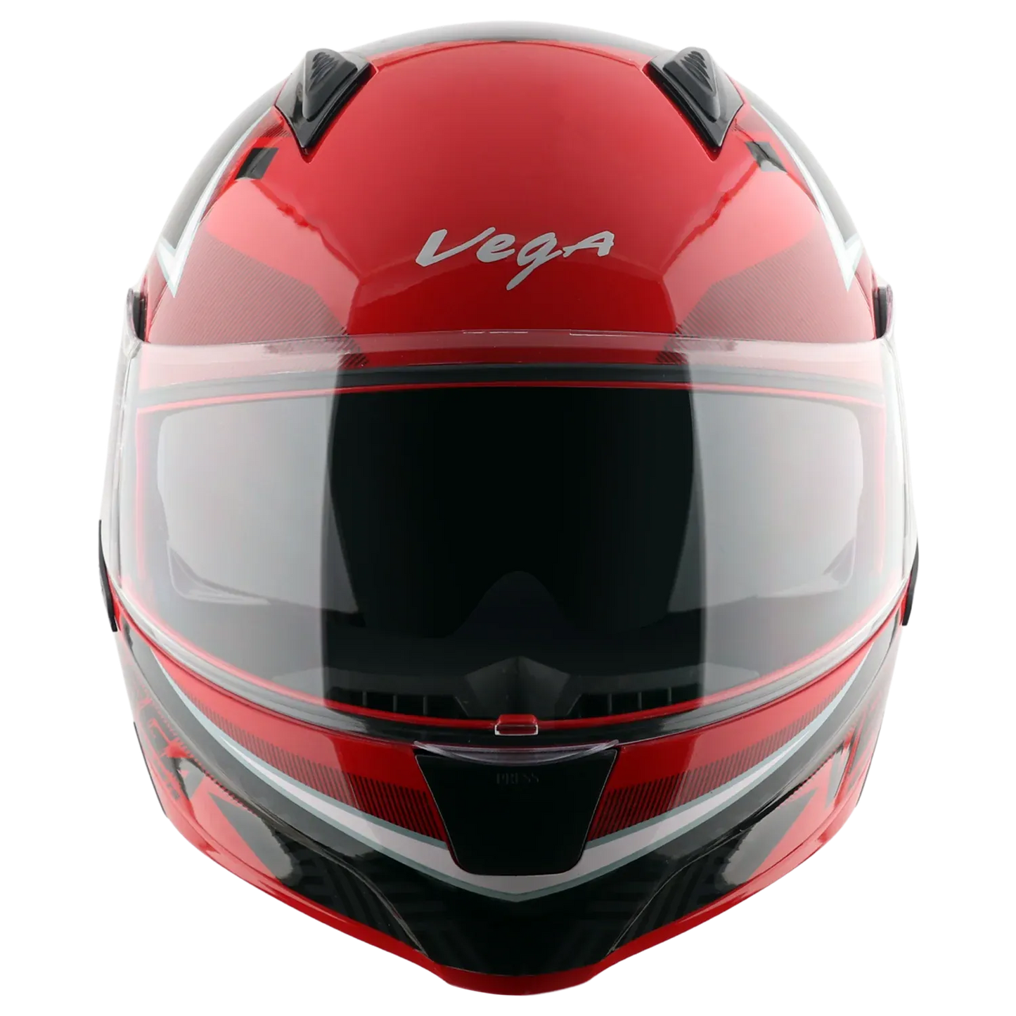 Vega Spike Timeless Red Black Flip Up Helmet