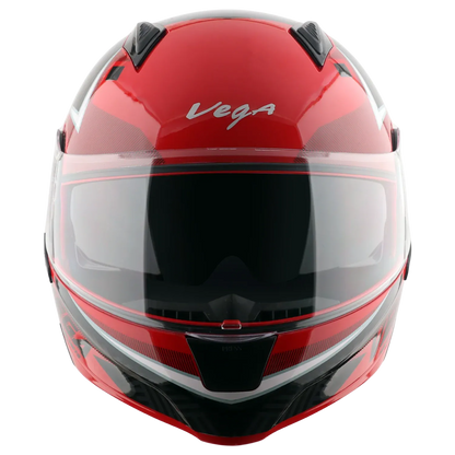 Vega Spike Timeless Red Black Flip Up Helmet