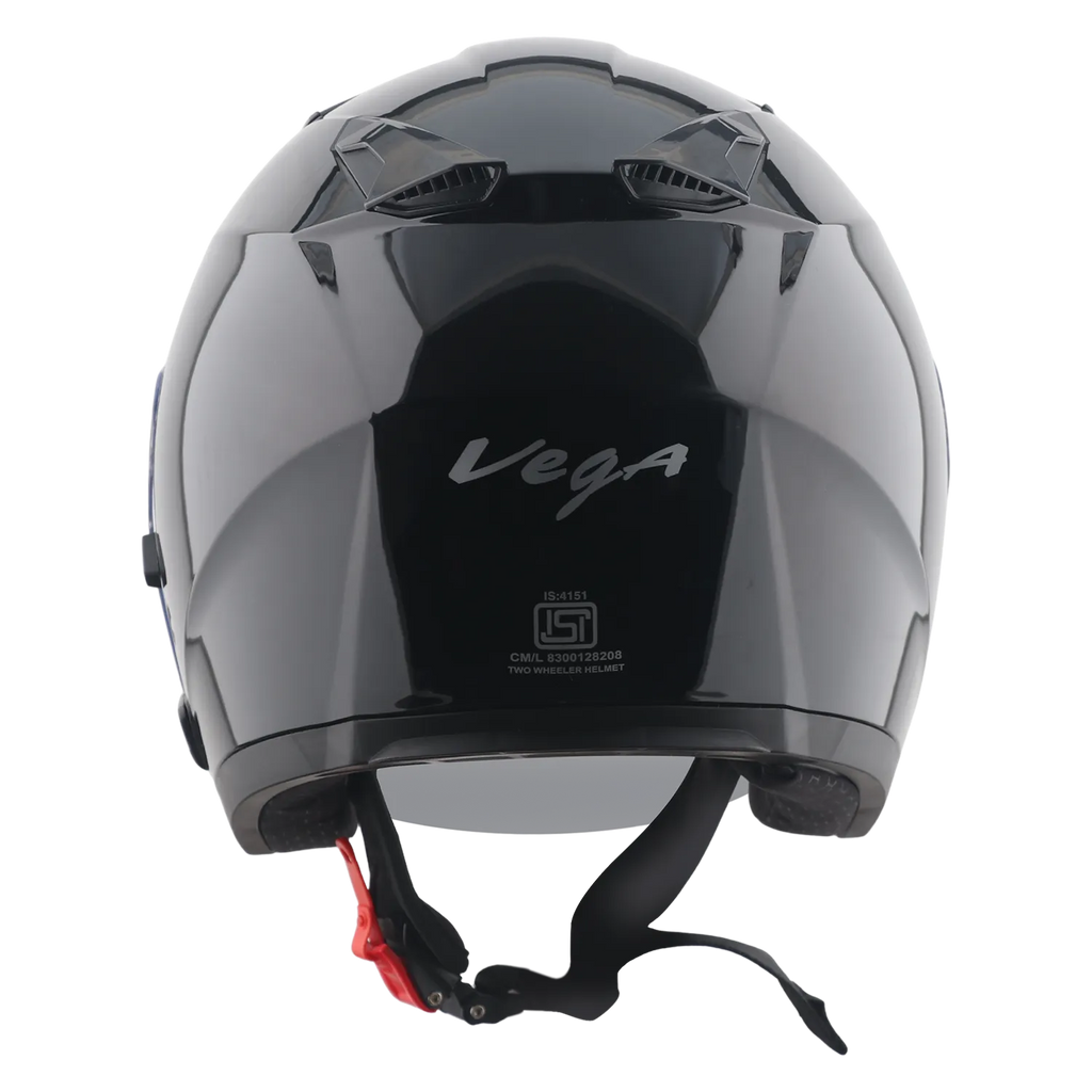 Vega Swift DX Black Half Face Helmet
