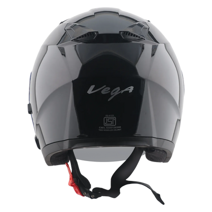Vega Swift DX Black Half Face Helmet