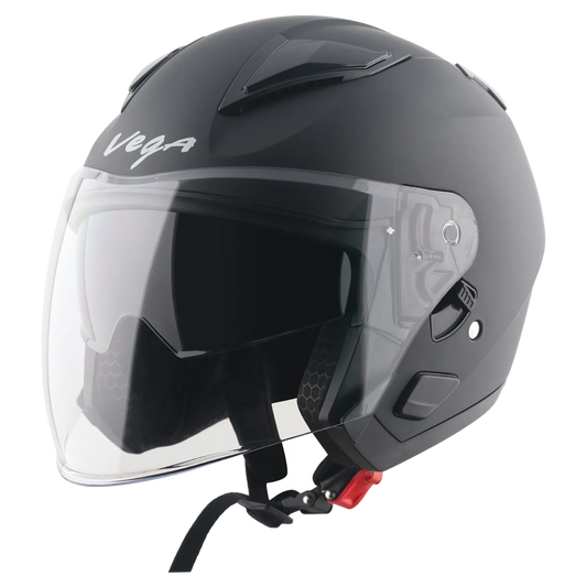 Vega Swift DX Dull Black Half Face Helmet