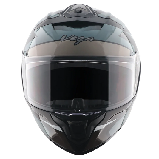 Vega Turbo Flex Black White Full Face Helmet