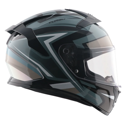 Vega Turbo Flex Black White Full Face Helmet