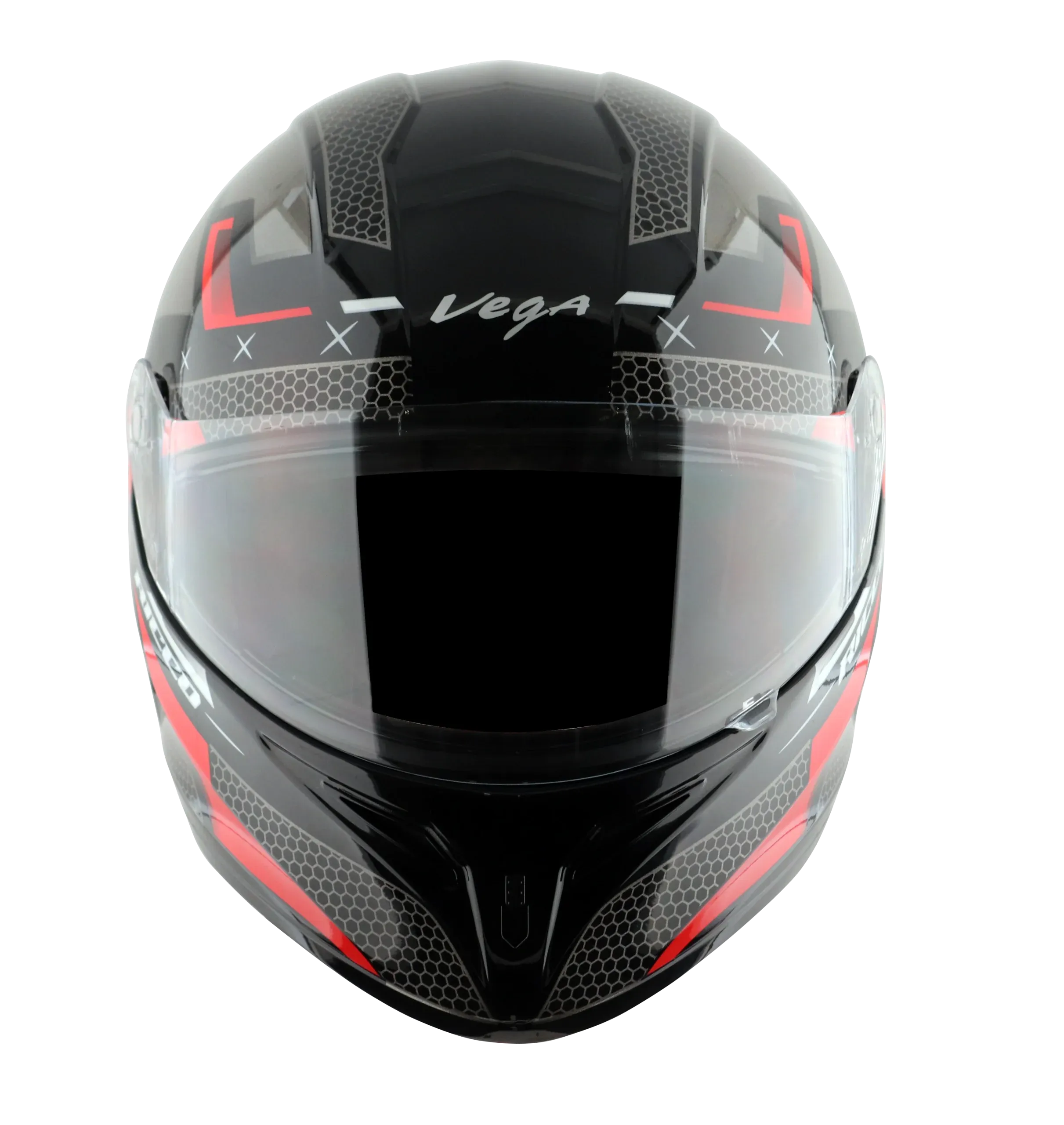Vega Voyager Dx Riccoo Dull Black Red Full Face Helmet