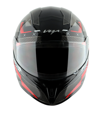 Vega Voyager Dx Riccoo Dull Black Red Full Face Helmet