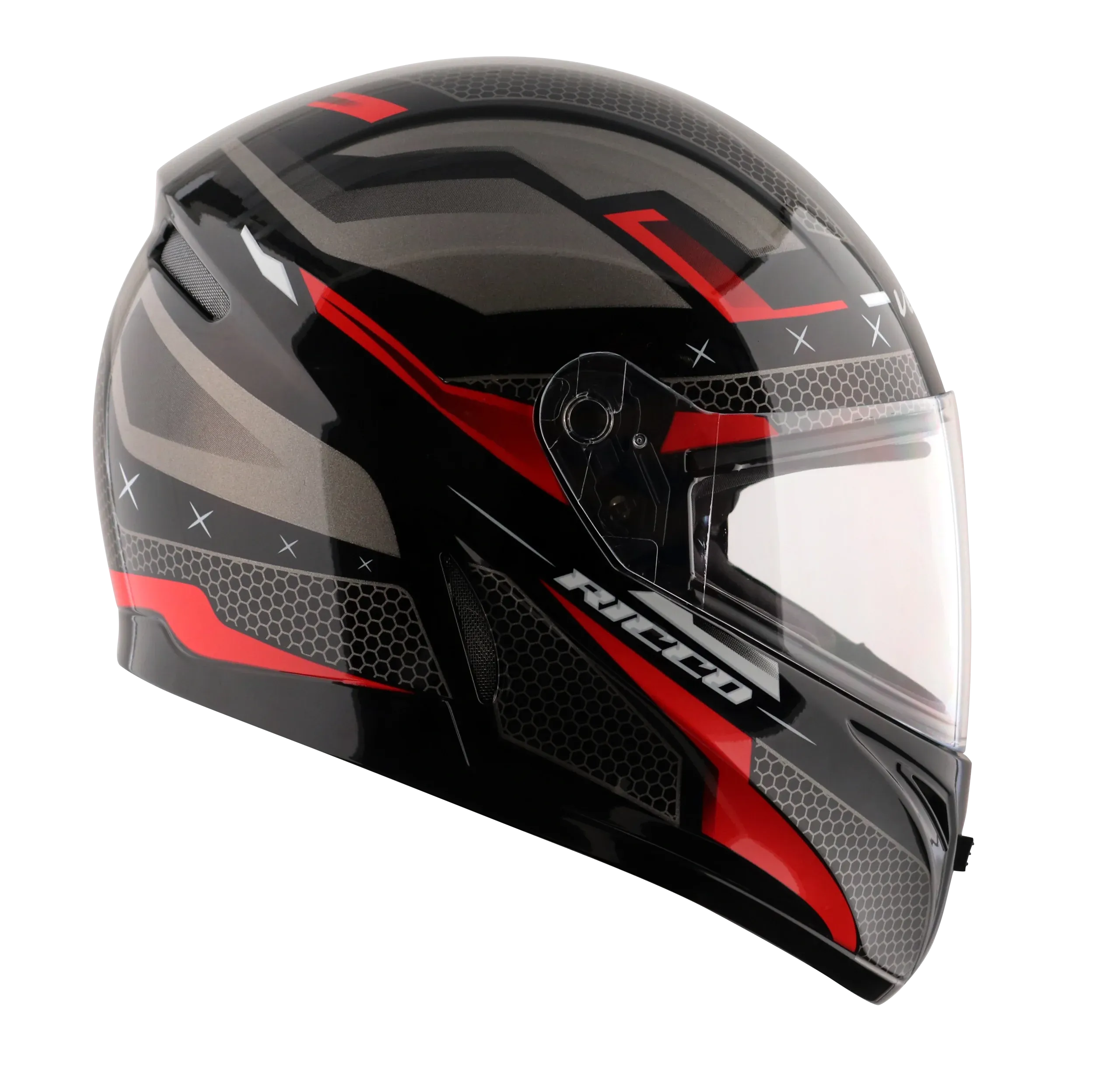 Vega Voyager Dx Riccoo Dull Black Red Full Face Helmet