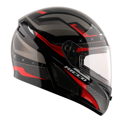 Vega Voyager Dx Riccoo Dull Black Red Full Face Helmet