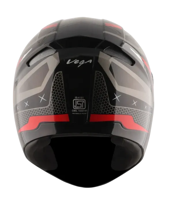 Vega Voyager Dx Riccoo Dull Black Red Full Face Helmet