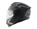 Vega Zap Dx Alliance Dull Black Gray Full Face Helmet