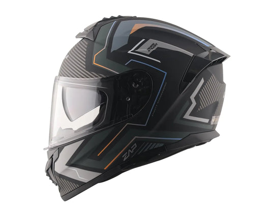 Vega Zap Dx Alliance Dull Black Gray Full Face Helmet