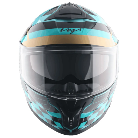 Vega Zap Dx Alliance Hex Blue Black Full face Helmet