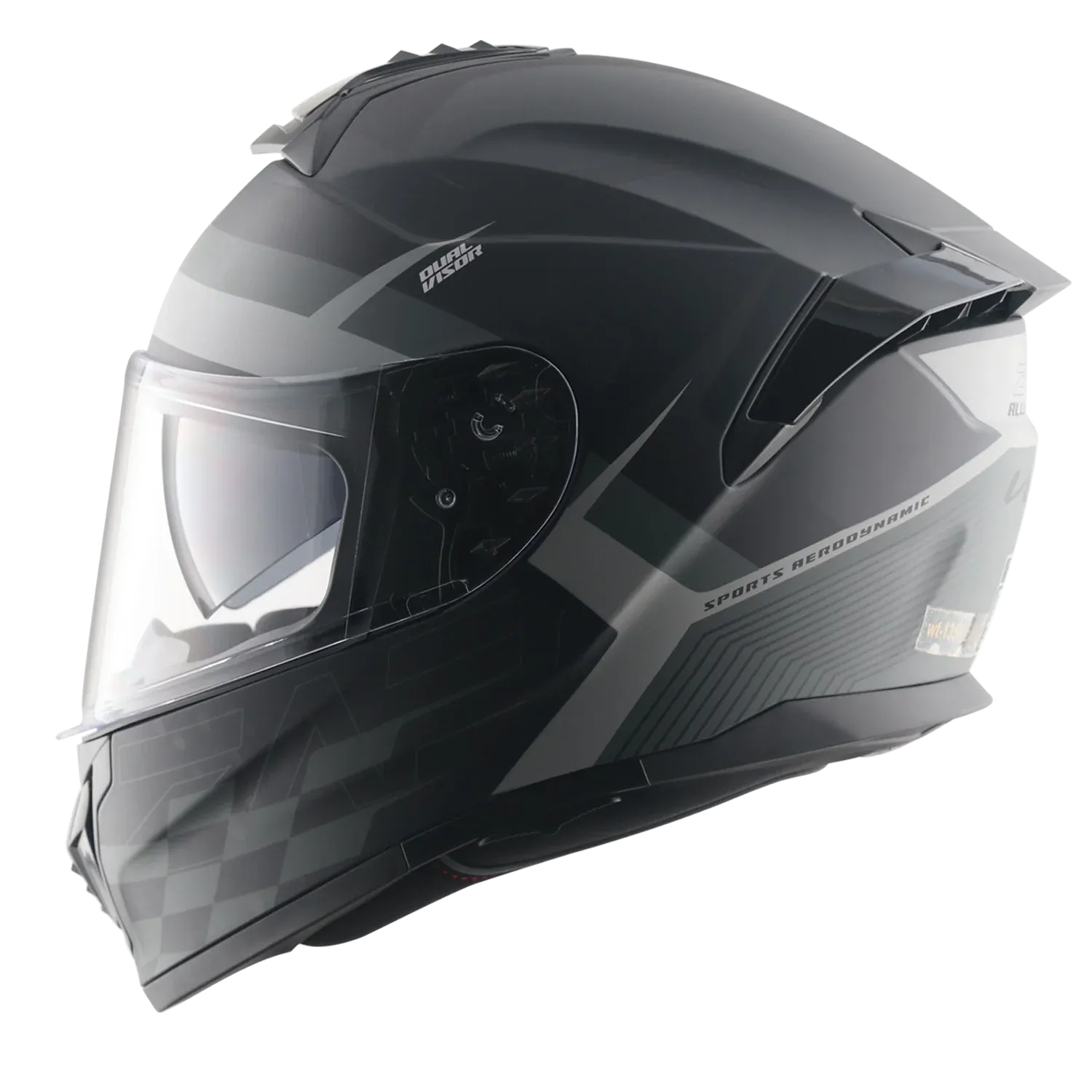 Vega Zap Dx Dv Alliance Dull Black Grey Full Face Helmet