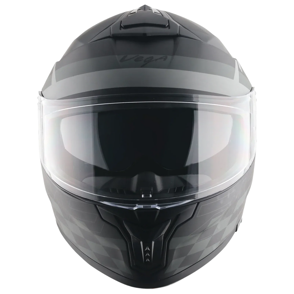 Vega Zap Dx Dv Alliance Dull Black Grey Full Face Helmet