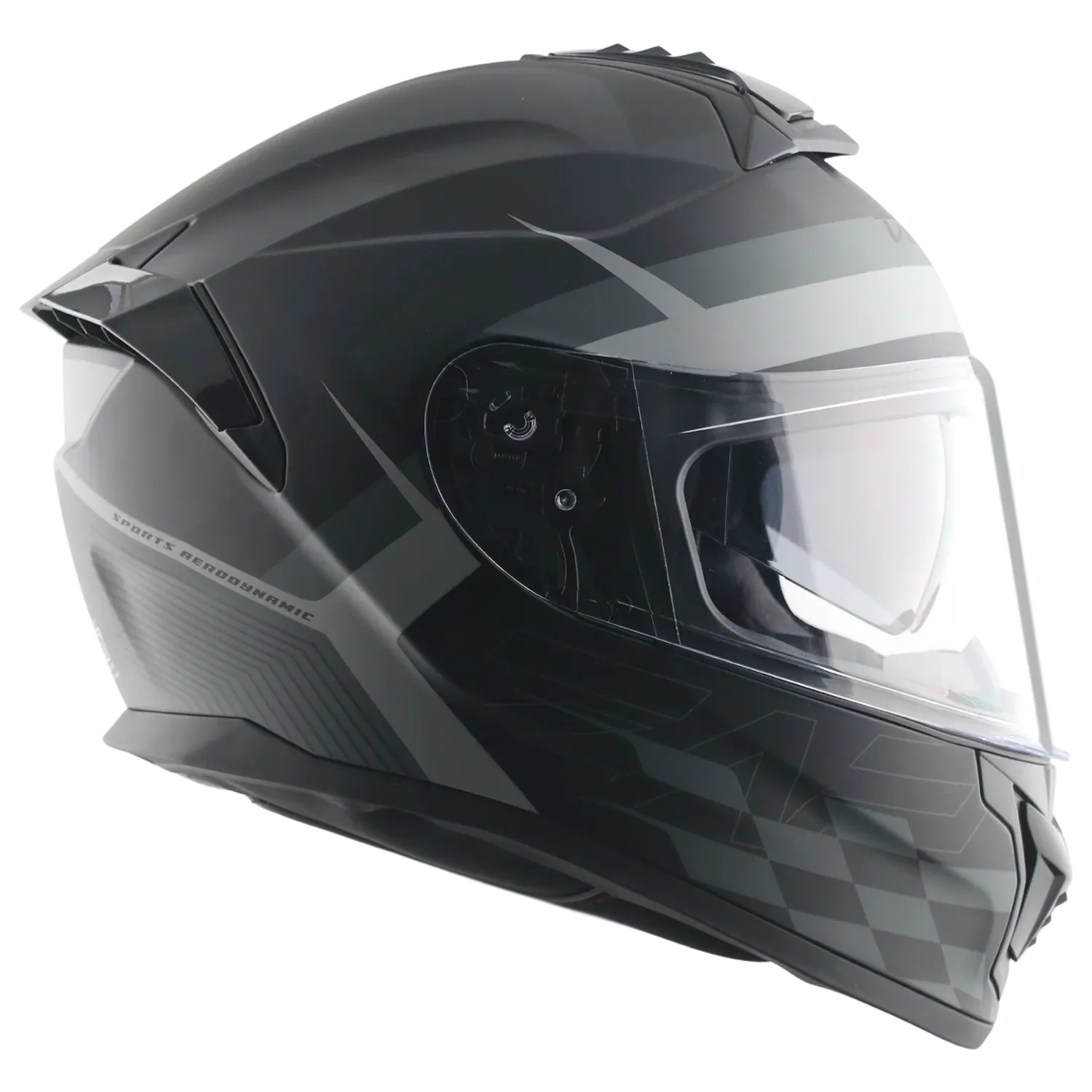 Vega Zap Dx Dv Alliance Dull Black Grey Full Face Helmet